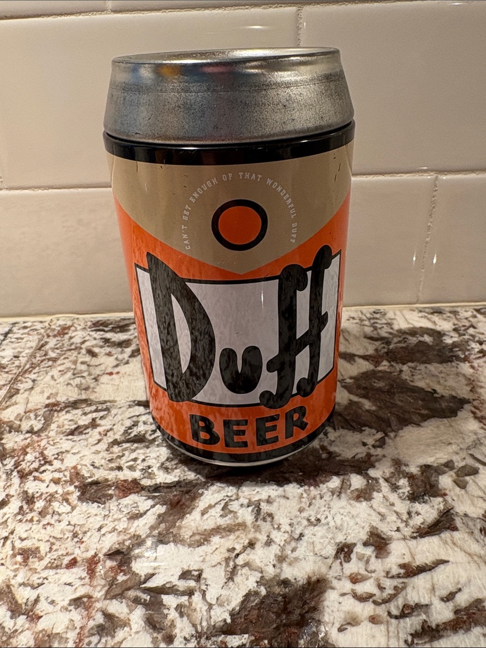The Simpsons Duff beer can